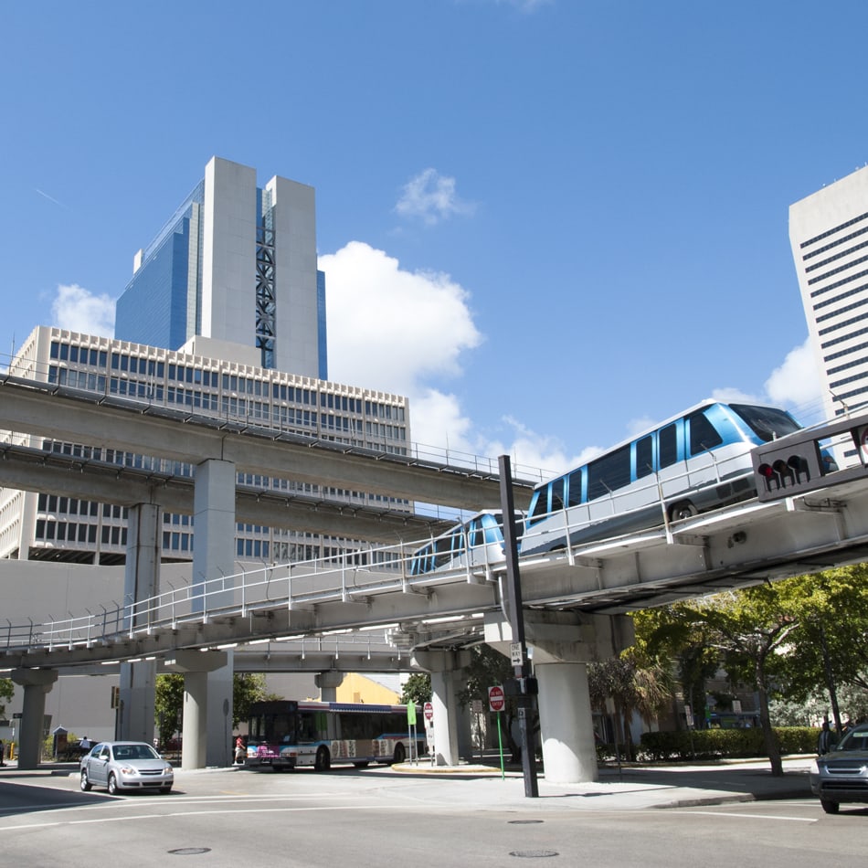 Photo of city and train