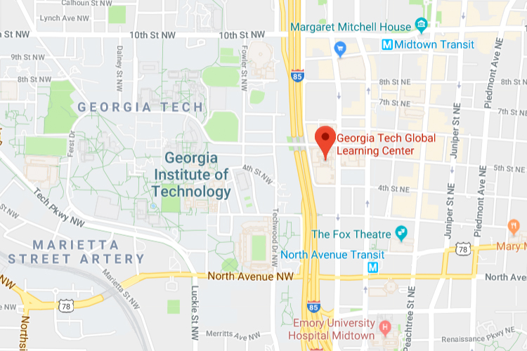 Google map drawing of Georgia Institute of Technology