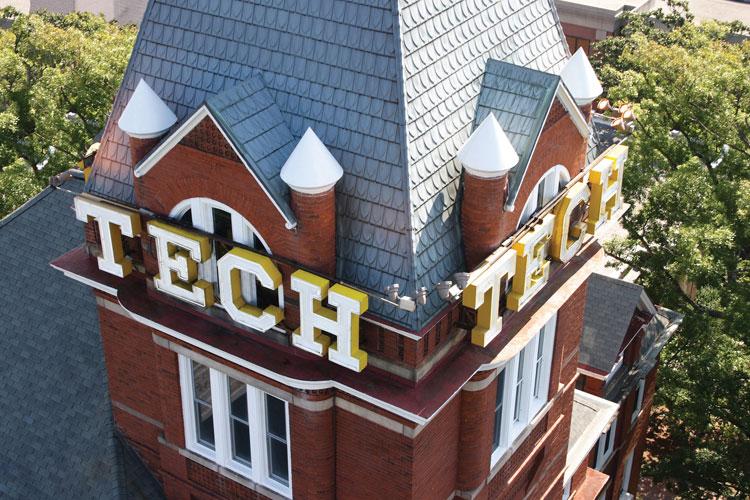 Aerial view of Tech Tower