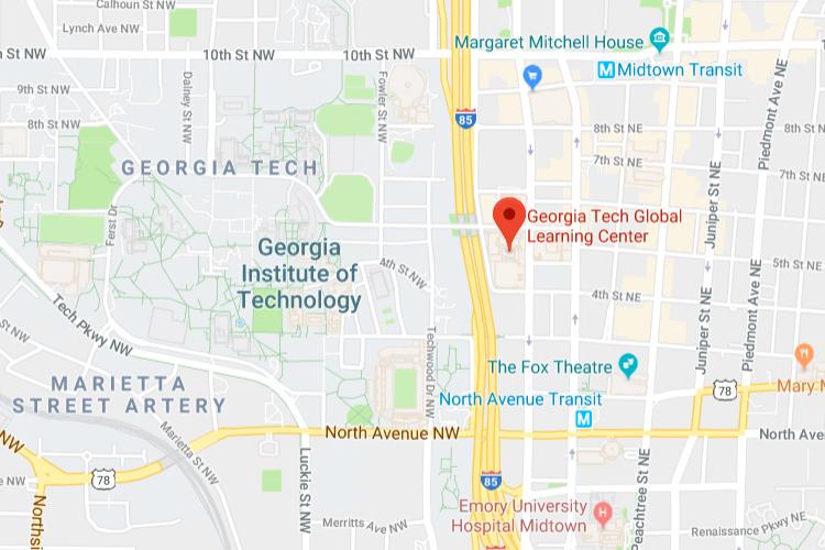 Google map drawing of Georgia Institute of Technology