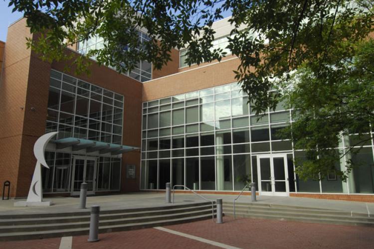 The Global Learning Center courtyard