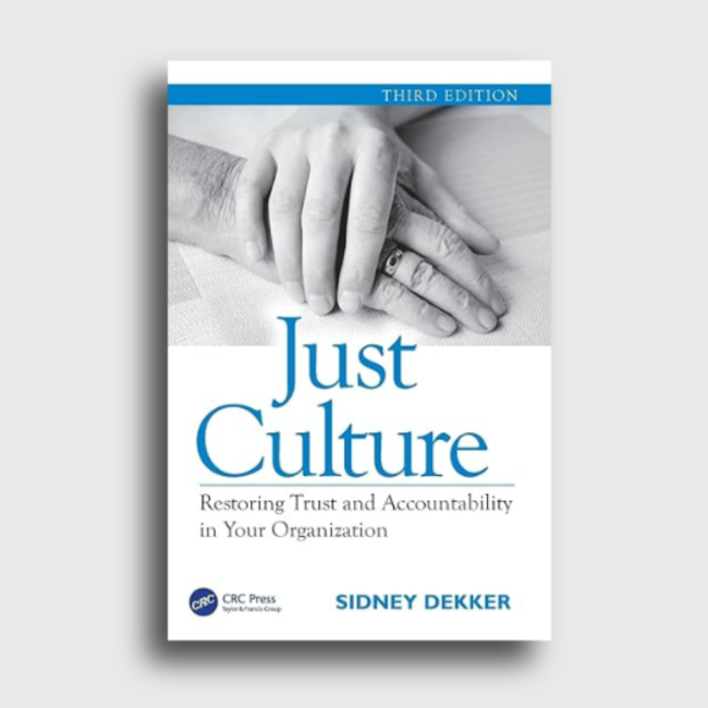 (Left) Lecturer Christopher Clanton's Headshot (Right) Cover of "Just Culture" by Sydney Dekker